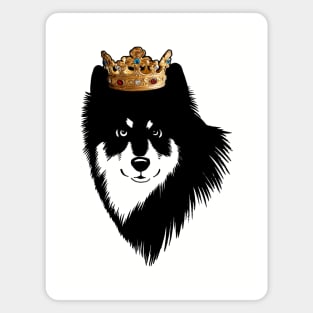 Finnish Lapphund Dog King Queen Wearing Crown Magnet